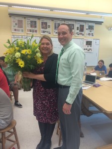 Art teacher Leslie Burwell was named Teacher of the Year Tuesday.