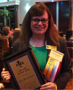 Pendergrast pictured with her award. Photo courtesy of Jane Pendergrast.