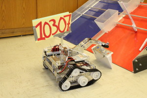The Robotics Club's robot, Rovo, placed 20th at the competition the group attended Jan. 31. Becca Heilman/The Omniscient
