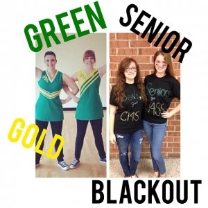 Friday Senior Blackout Day and Green and Gold for everyone else! #homecoming #spiritweek #chargers #seniors #2014