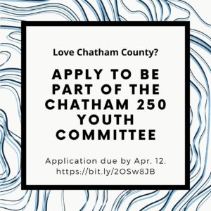 Apply to Chatham 250’s Youth Committee