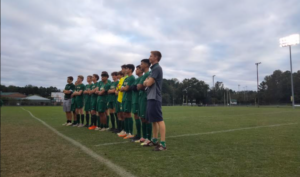 Boys’ Varsity Soccer Team Celebrates Seniors With Win